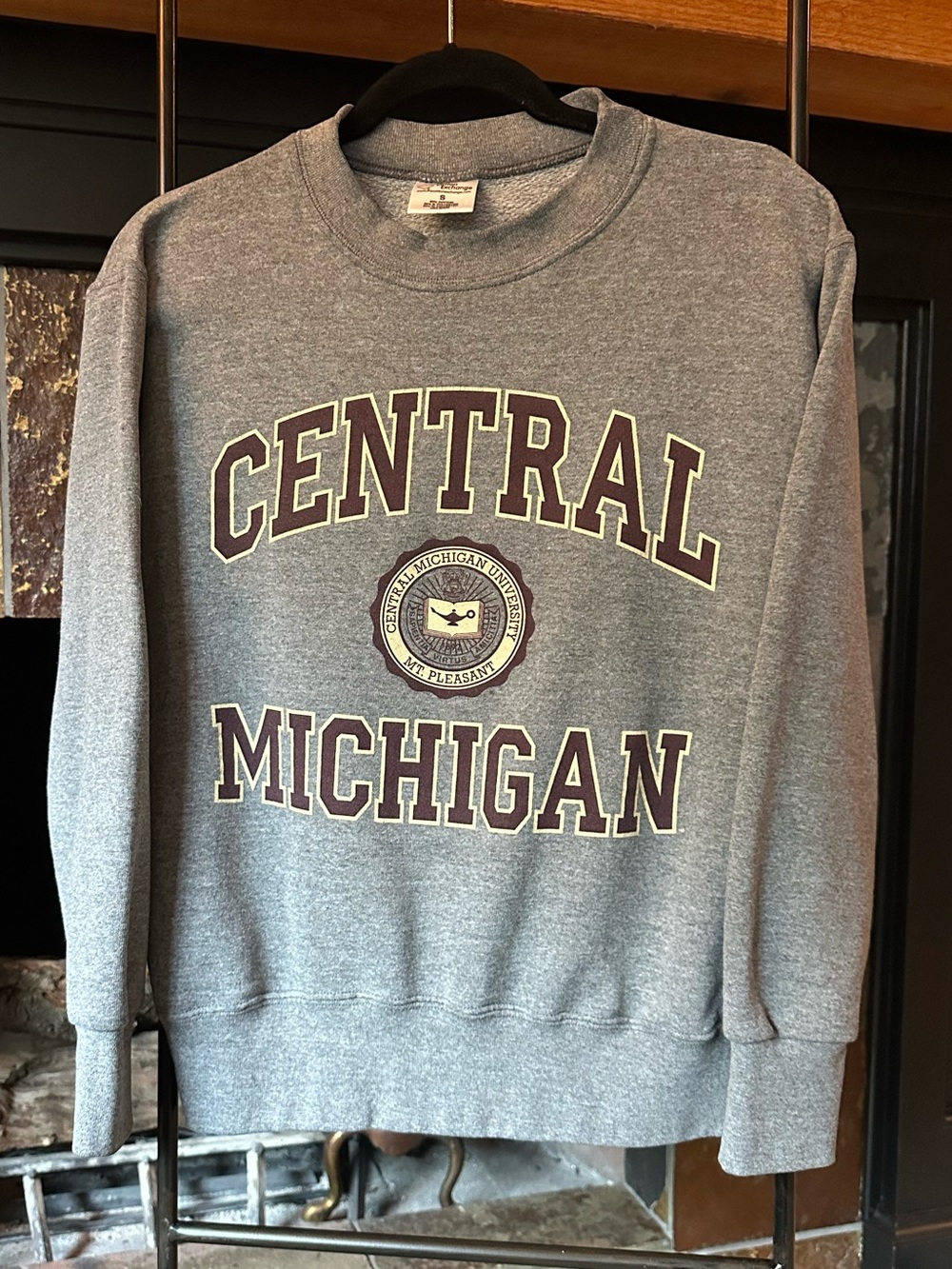 Central Michigan University Vintage Small Gray Crewneck Sweatshirt
